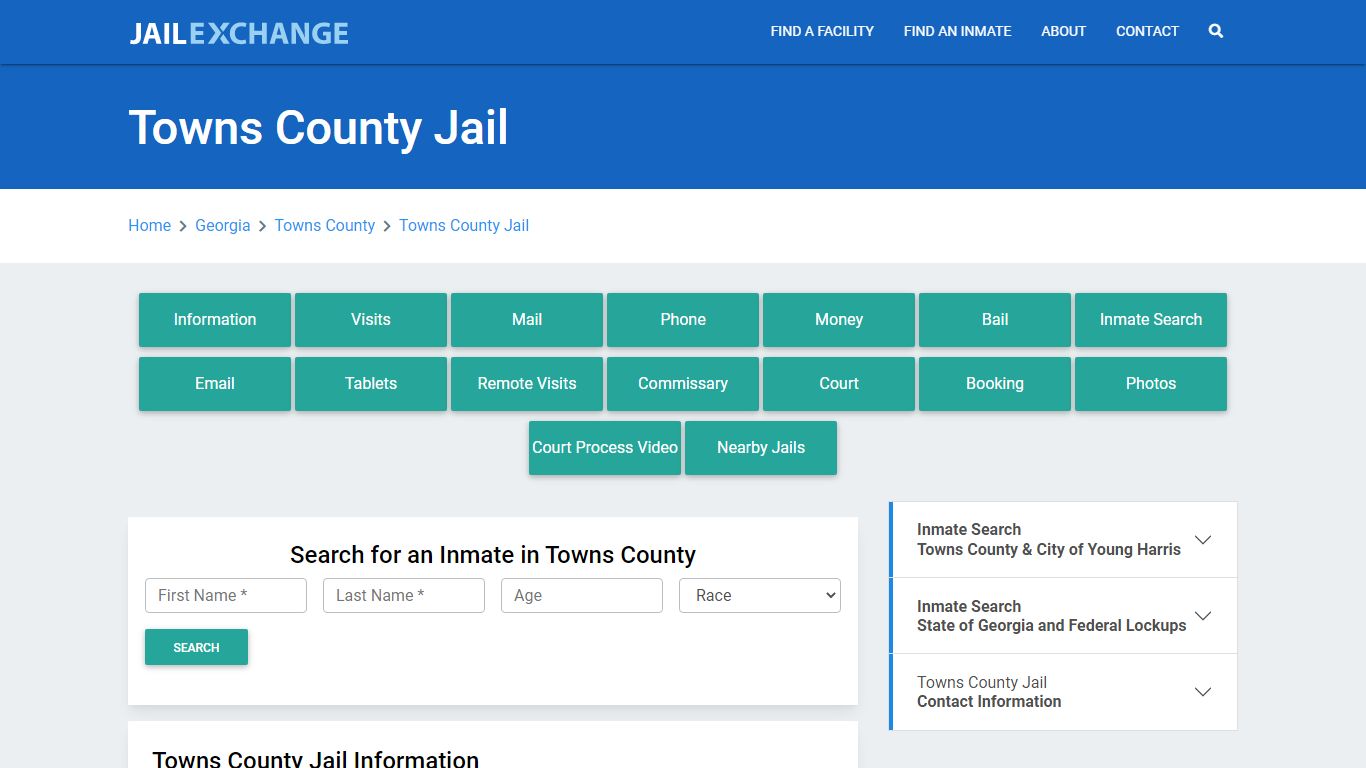 Towns County Jail Roster Lookup, GA, Inmate Search