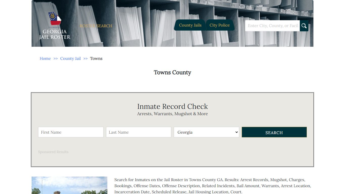 Towns County - Georgia Jail Inmate Search